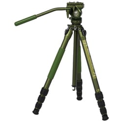 Pilotシリーズ アルミ合金製4段ビデオ三脚セット（油圧式雲台付き） グリーン CT04＋CT5-JP