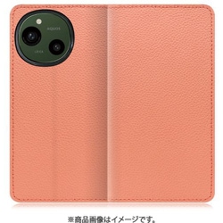 WORK47AO01-FM-AR9 [AQUOS R9 用 本革スマホケース/スタンド機能＆カードポケット付 フラミンゴ]