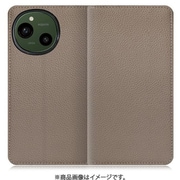 WORK47AO01-GB-AR9 [AQUOS R9 用 本革スマホケース/スタンド機能＆カードポケット付 グレージュ]
