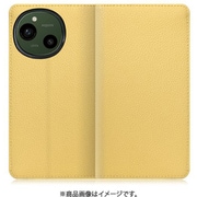 WORK47AO01-YL-AR9 [AQUOS R9 用 本革スマホケース/スタンド機能＆カードポケット付 ジャスミンイエロー]