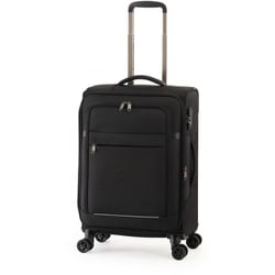 スーツケース TRIPLAYER（トリップレイヤー）ソフトタイプ 旅行日数目安：5～6泊 53L（+8）L TSAロック搭載 超軽量 日本国内設計 拡張可能&南京錠ロック簡単ファスナー付 ALP-7110-22 ブラック