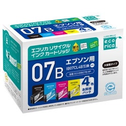 互換リサイクルインクカートリッジ エプソン IB07CL4B互換 ECI-EIB07B-4P