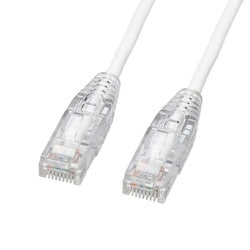 LANケーブル CAT6A カテゴリ6A ツメ折れ防止 やわらか スリム より線 5m ホワイト KB-SL6AYS-05W