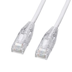 LANケーブル CAT6 カテゴリ6 ツメ折れ防止 やわらか スリム より線 3m ホワイト KB-SL6YS-03W