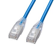 LANケーブル CAT7 カテゴリ7 ツメ折れ防止 やわらか スリム より線 0.5m ブルー KB-SL7YS-005BL