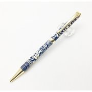 美濃和紙友禅柄ボールペン/藍染・ぼたん TM-1810