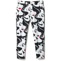 ストレッチツイル 柄テーパードアンクル丈ロングパンツ 774301 152 モナ Mサイズ [ゴルフ パンツ メンズ]