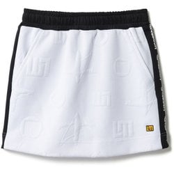LMエンボス袋ジャガード 総ゴムスカート 774353 999 ホワイト Mサイズ [ゴルフ スカート レディース]