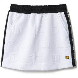 LMエンボス袋ジャガード 総ゴムスカート 774353 999 ホワイト Lサイズ [ゴルフ スカート レディース]
