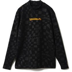 エンボスロゴ 長袖モックネックシャツ 774500 998 ブラック LLサイズ [ゴルフ シャツ メンズ]