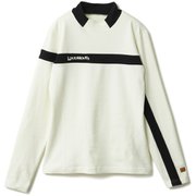 両面起毛スムース 長袖モックネックシャツ 774552 999 ホワイト Mサイズ [ゴルフ シャツ レディース]