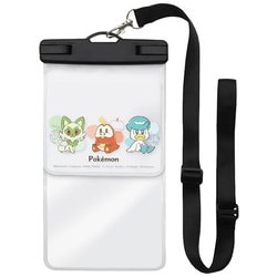 IS-PBSP2B/PK61 [スマホ 防水ケース 収納ポーチ付き ポケットモンスター/ニャオハ ホゲータ クワッス]