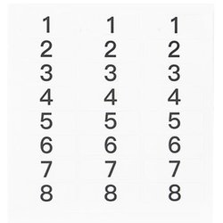 Number Stickers HL-NS01