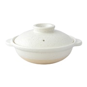 長谷園 伊賀土鍋 小 約600ml 一人用 直火 空焚き OK 白釉 DC-04