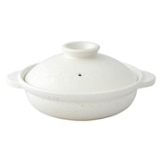 長谷園 伊賀土鍋 中 約1600ml 2-4人用 直火 空焚き OK 白釉 DC-05