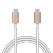 タイプC ケーブル USB Type-C to Type-C 1m PD 60W 急速充電 断線しにくい スリム耐久ケーブル アルミコネクタ 転送 充電ケーブル ゴールド MPA-XCCPS10PNGD
