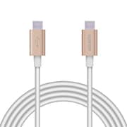 タイプC ケーブル USB Type-C to Type-C 2m PD 60W 急速充電 断線しにくい スリム耐久ケーブル アルミコネクタ 転送 充電ケーブル ゴールド MPA-XCCPS20PNGD