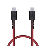 タイプC ケーブル USB Type-C to Type-C 0.3m PD 60W 急速充電 断線に強い 高耐久 ナイロンメッシュ 転送 充電ケーブル レッド MPA-XCCS03PNRD