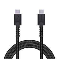 タイプC ケーブル USB Type-C to Type-C 1.2m PD 60W 急速充電 断線に強い 高耐久 ナイロンメッシュ 転送 充電ケーブル ブラック MPA-XCCS12PNBK