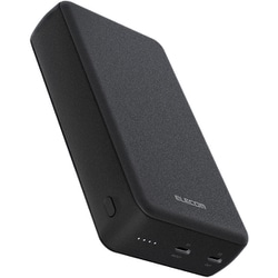 モバイルバッテリー 20000mAh 大容量 PD 最大20W 急速充電 入出力（ USB Type-C ×1） 出力（ USB Type-C ×1） PSE適合 ケーブル付属 ブラック DE-C52-20000BK