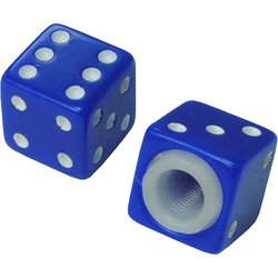 タイヤバルブキャップ ダイス ブルー （2個入）