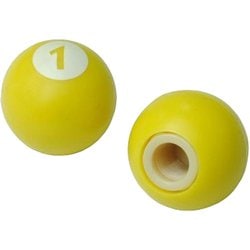 タイヤバルブキャップ ボール イエロー (2個入)
