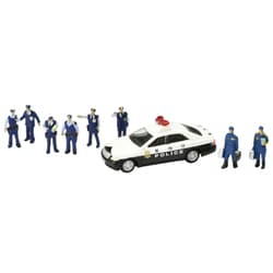 330738 Nスケール 塗装済みアクセサリー 情景小物145 パトカー・警察官 [鉄道模型用品]