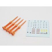 FAB72038 1/72 米軍 AIM-120C AMRAAMミサイル 4本入り [プラモデル用パーツ]