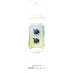 LN-IM24FGLENSWSV [iPhone 16/16 Plus用 レンズ保護ガラスフィルム 「SPARKLE LENS GLASS」 シルバー]