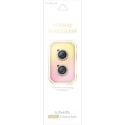 LN-IM24FGLENSWGD [iPhone 16/16 Plus用 レンズ保護ガラスフィルム 「SPARKLE LENS GLASS」 ゴールド]