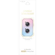 LN-IM24FGLENSWPK [iPhone 16/16 Plus用 レンズ保護ガラスフィルム 「SPARKLE LENS GLASS」 ピンク]