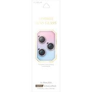 LN-IP24FGLENSWPK [iPhone 16 Pro/16 Pro Max/15 Pro Max/14 Pro/14 Pro Max用 レンズ保護ガラスフィルム 「SPARKLE LENS GLASS」 ピンク]