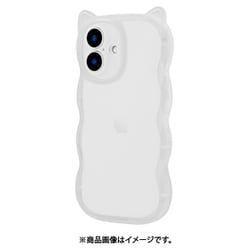 LN-IM24NYMCL [iPhone 16用 猫耳・耐衝撃ハイブリッドケース 「nyamy」 クリア]