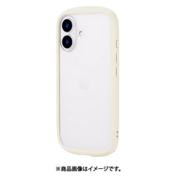 LN-IM24PLCWH [iPhone 16用 耐衝撃ハイブリッドケース 「Cleary」 ミルクホワイト]
