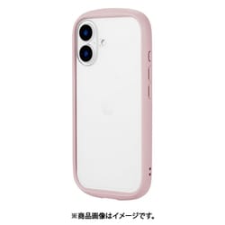 LN-IM24PLCPK [iPhone 16用 耐衝撃ハイブリッドケース 「Cleary」 ダスティピンク]