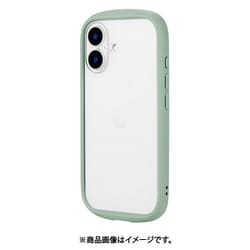LN-IM24PLCGR [iPhone 16用 耐衝撃ハイブリッドケース 「Cleary」 ミント]