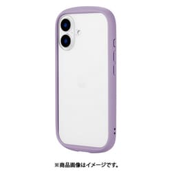 LN-IM24PLCPP [iPhone 16用 耐衝撃ハイブリッドケース 「Cleary」 ラベンダー]