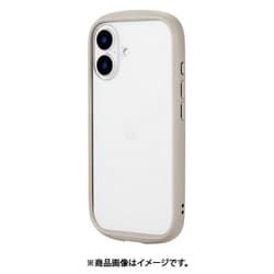 LN-IM24PLCBG [iPhone 16用 耐衝撃ハイブリッドケース 「Cleary」 ベージュ]