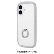 LN-IM24PLCRLGY [iPhone 16用 リング付き耐衝撃ハイブリッドケース 「Cleary Ring」 ライトグレー]