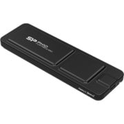 外付けSSD ポータブル 1TB USB-C 3.2 Gen 2 TypeA-C変換アダプタ付属 薄型軽量 読込最大1,050MB/s 書込最大1,050MB/s ブラック PX10 SP010TBPSDPX10CKKM