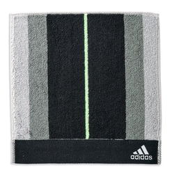 adidas アクセントカラー 25cm×25cm ブラック タオルハンカチ 06-1400060