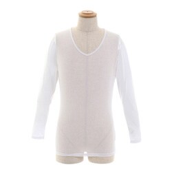 bsg-155WHITE2M [メンズ メッシュインナーVネック BSG-155N WHITE2 M]