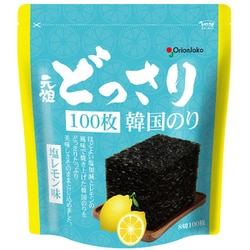 どっさり韓国のり 塩レモン味 100枚