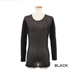 bsg-157lBLACK2M [レディース メッシュインナーUネック BSG-157LN BLACK2 M]