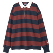 2.5インチストライプラグビージャージ 2.5INCH STRIPE RUGBY JERSEY RA44133 マルーン 69 Mサイズ [アウトドア シャツ ユニセックス]