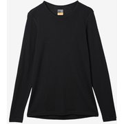 200 オアシス ロングスリーブ クルー レディース アンダーウェア ブラック(01) Sサイズ(日本:Mサイズ) IXW20220