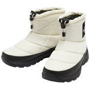 ヌプシ ブーティ ウォータープルーフ ロゴ ショート Nuptse Bootie WP Logo Short NF52280 ガーデニアホワイト×TNFブラック GS US8(26cm） [防寒ブーツ ユニセックス]