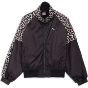 TRN EDGE 裏起毛 トリコット ウーブンジャケット 526105 01 PUMA BLACK Lサイズ [フィットネス ジャケット メンズ]