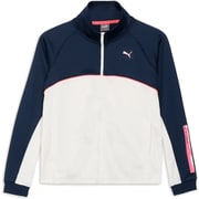 FOUNDATION ニット トラックジャケット 526111 14 CLUB NAVY Lサイズ [フィットネス ヨガ ジャケット レディース]