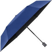 日傘 折りたたみ傘 晴雨兼用 52cm 自動開閉式 一級遮光 UVカット率100% 遮熱効果 UPF50+ 6本骨 耐風 内側黒コーティング加工 ネイビー YS-SJ6-BE